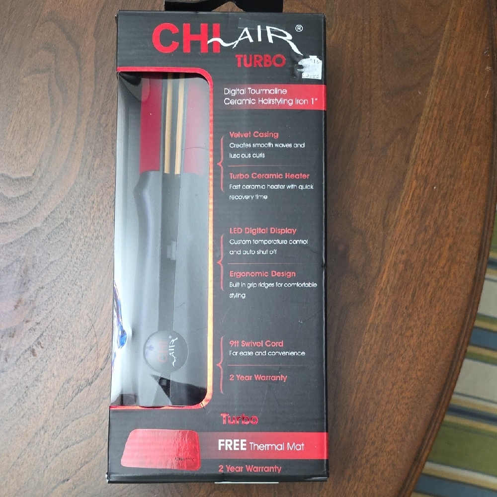 Air Turbo Ceramic Hair Styling Iron - Black